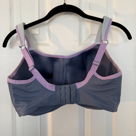 EUC Panache Women's Ultimate High Impact Underwire Sports Bra, Gray, Size 32G - Picture 10 of 16